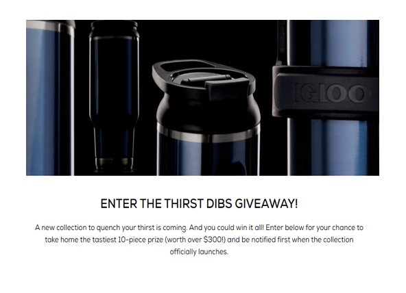Igloo Coolers Drinkware Sweepstakes – Win A Drinkware Prize Pack Worth Over $300
