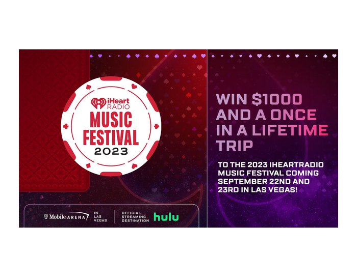 IHeartMedia 2023 iHeartRadio Music Festival Flyaway Sweepstakes - Win A Trip For 2 To The 2023 iHeartRadio Music Festival (72 Winners)