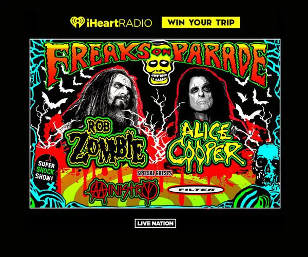 iHeartRadio Giveaway - Win Your Trip To See Rob Zombie And Alice Cooper On The Freaks On Parade Tour