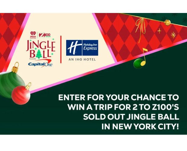 IHeartMedia Intercontinental Hotels Group's iHeartRadio Jingle Ball 2023 Sweepstakes - Win A Trip For Two To New York