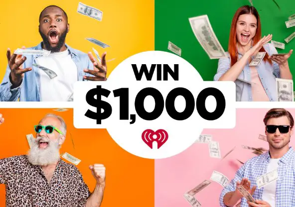 IHeartRadio $1000 Cash Giveaway 2026  - Win $1,000 CAsh