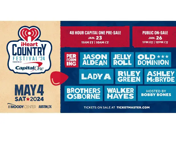 IHeartRadio 2024 iHeartCountry Festival Win Before You Can Buy Flyaway Sweepstakes - Win A Trip For 2 To The 2024 iHeartCountry Festival