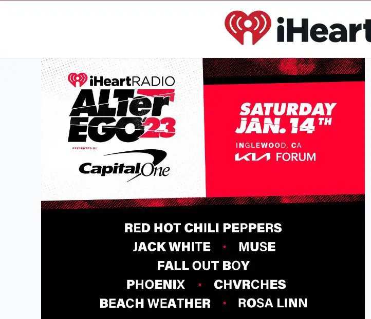 iHeartRadio ALTer EGO Online Flyaway Sweepstakes – Win A Trip For 2 To Los Angeles For The 2023 iHeartRadio ALTer EGO