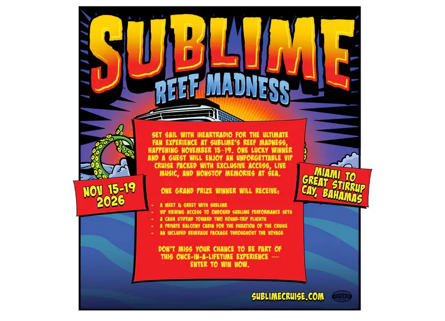 IHeartRadio And Sublime’s Reef Madness Sweepstakes - Win A Cruise Vacation For Two