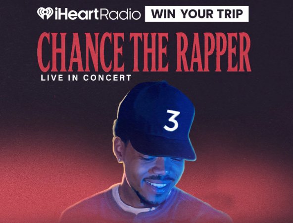 iHeartRadio Chance The Rapper Sweepstakes - Win a trip for 2 to a Chance The Rapper concert