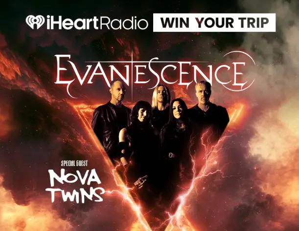 iHeartRadio Evanescence Sweepstakes - Win a trip for 2 to see Evanescence live in concert