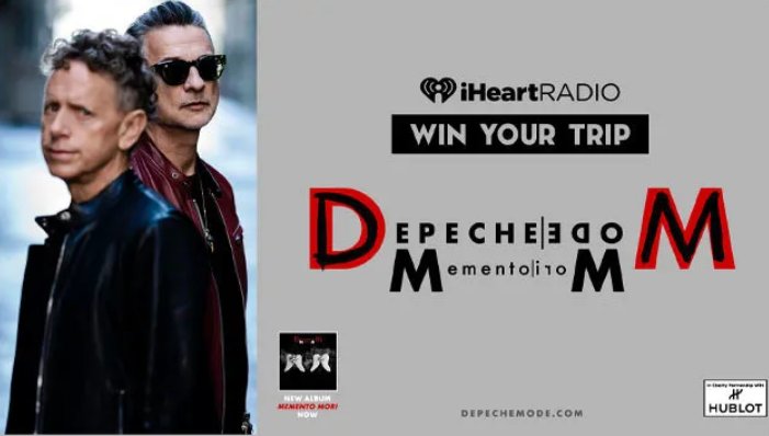 IHeartRadio Giveaway - Win Your Trip To See Depeche Mode's Memento Mori Tour In Europe