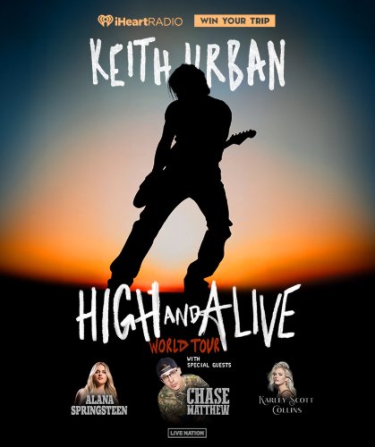 iHeartRadio Keith Urban High & Alive 2025 Tour Sweepstakes – Win A 2 - Night Trip For 2 To See Keith Urban Live