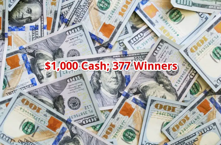 iHeartRadio Listen To Win $1,000 Giveaway - $1,000 cash, 377 Winners