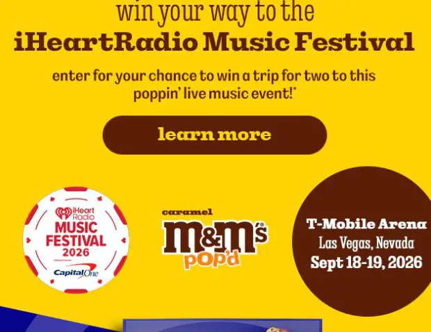 iHeartRadio M&M’S iHeartRadio Music Festival 2026 Giveaway - Win a trip for 2 to Vegas for a Music Festival