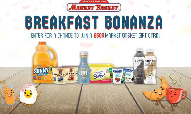iHeartRadio Market Basket's Breakfast Sweepstakes - $500 Card (5 Winners)