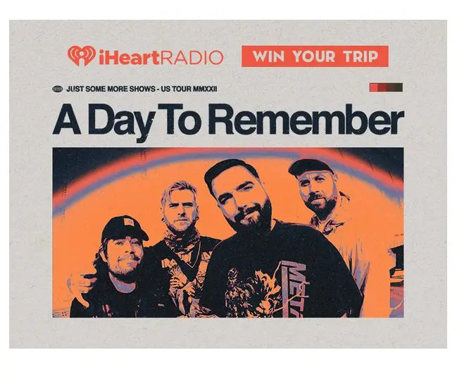 iHeartRadio's A Day To Remember Concert Sweepstakes - Win Two Premium Tickets, Signed Setlist and More