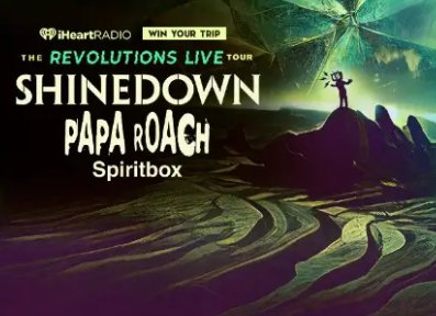 iHeartRadio Shinedown The Revolutions Live Tour Sweepstakes - Win A Trip For 2 To Shinedown Tour 2023