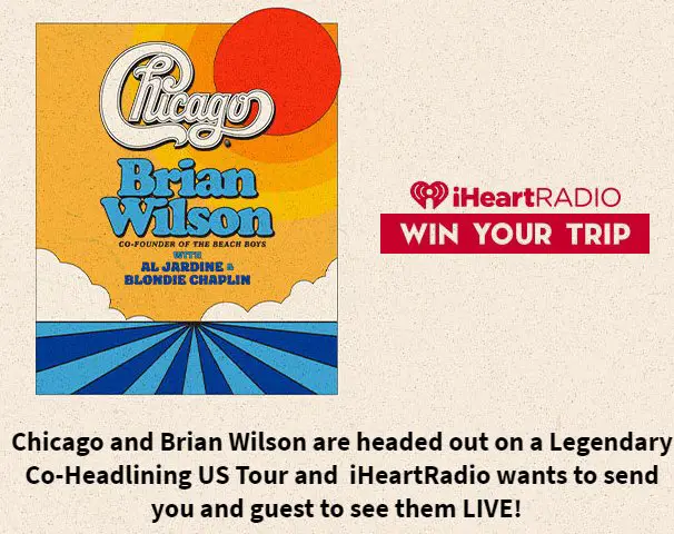 iHeartRadio Sweepstakes - Win A Trip To See Brian Wilson Perform Live In Chicago