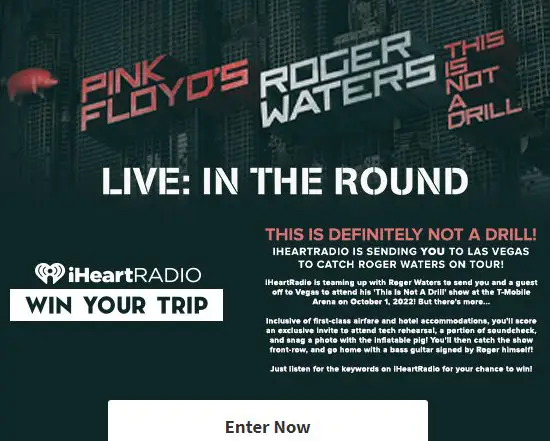 iHeartRadio This is Definitely Not a Drill Roger Waters Flyaway Sweepstakes