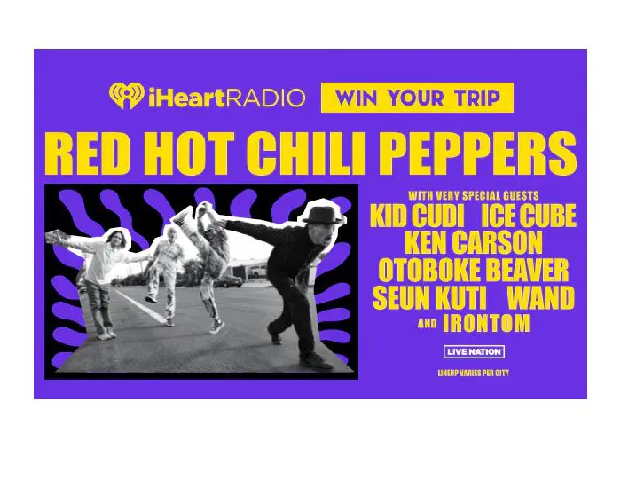 IHeartRadio Win Your Trip To See Red Hot Chili Peppers On The Unlimited Love Tour 2024 Sweepstakes - Win A Trip For 2 To Watch RHCP Live