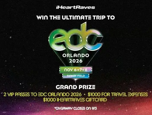 iHeartRaves “EDC Orlando” Sweepstakes - WIn a Trip for 2 to EDC Orlando + $1,000 Gift Card