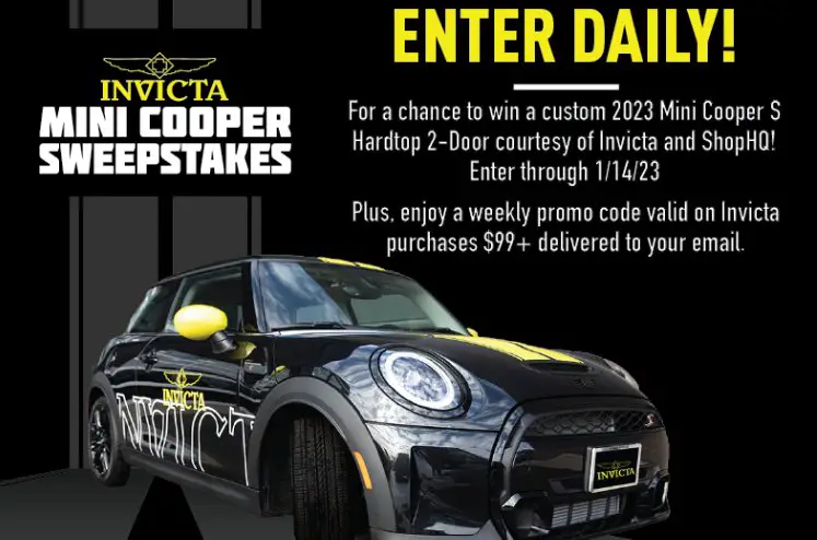 iMedia Brands ShopHQ Invicta Mini Cooper Holiday Sweepstakes - Win A $40,000 Mini Cooper