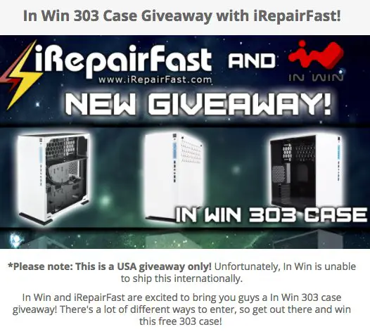In Win 303 Case Giveaway