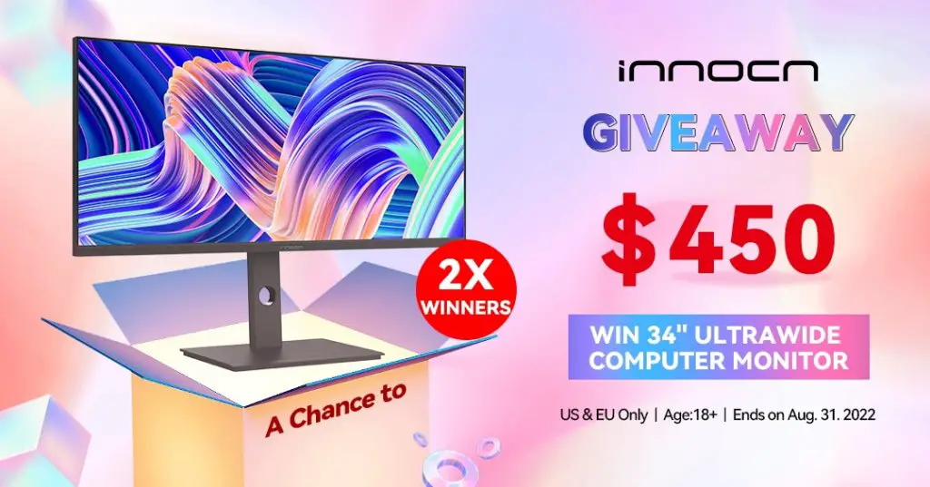 INNOCN Monitor Giveaway - Win A 34-Inch Ultrawide Computer Monitor