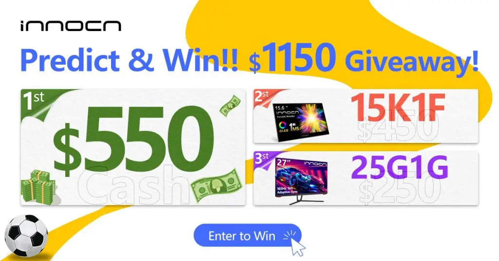 INNOCN World Cup Champion Giveaway - Predict & Win $500 Cash & More