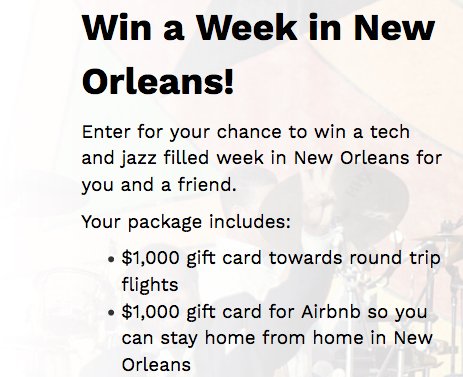 Innovative Brands Experience Sweepstakes