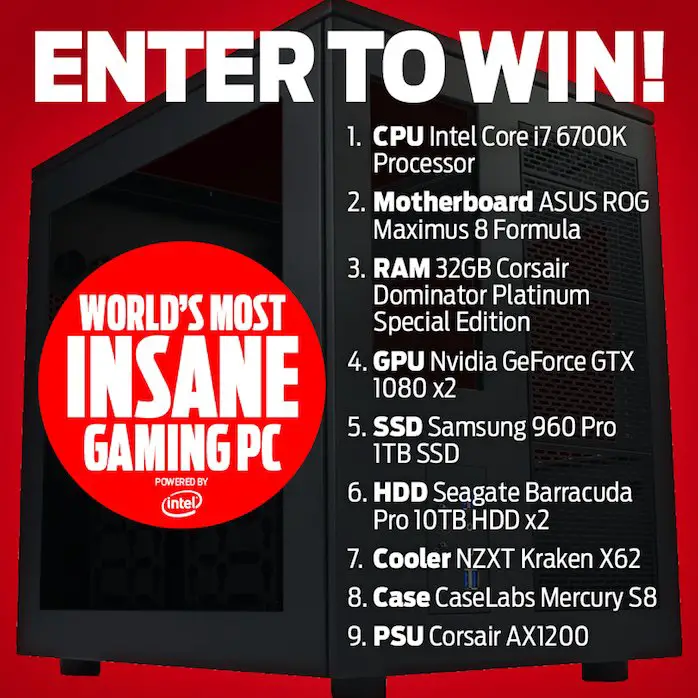 Insane Gaming Pc Giveaway Sweepstakes
