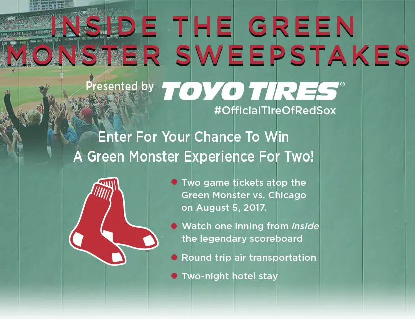 Inside The Green Monster Sweepstakes