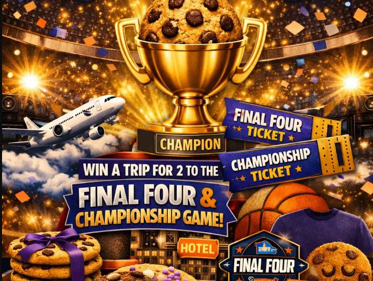 Insomnia Cookies “Snack Madness” Sweepstakes - Win a Trip for 2 to NCAA Men’s Final Four & Championship Games