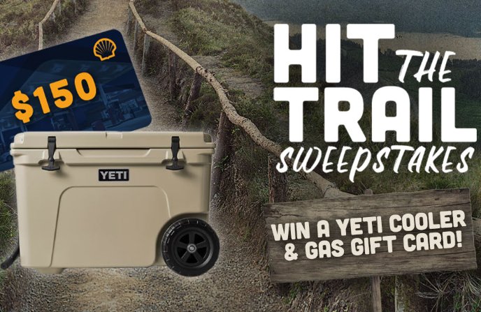 INSP.com Hit The Trail Sweepstakes - Win A $150 Shell Gas Gift Card & A Yeti Cooler In The INSP Sweepstakes