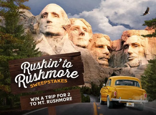 INSP Rushin’ to Rushmore Sweepstakes - Win A Trip For 2 To Mt. Rushmore
