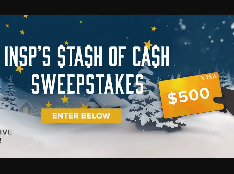 INSP Stash Of Cash Sweepstakes - Win A $500 VISA Gift Card
