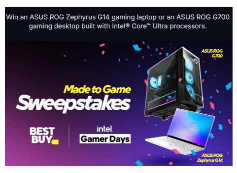 Intel Gamer Days 2026 Made to Game Sweepstakes - Gaming Laptop & PC Up for Grabs