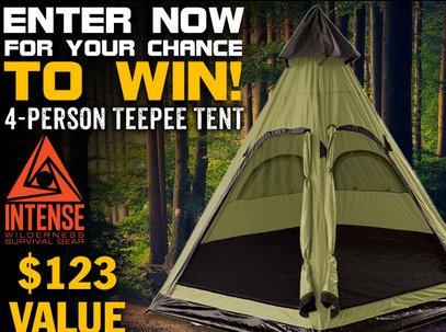 Intense 4-Person Teepee Tent Sweepstakes