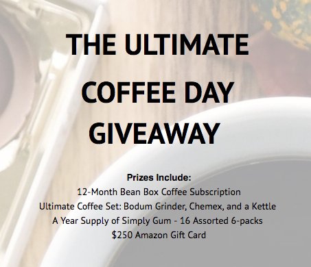International Coffee Day Giveaway