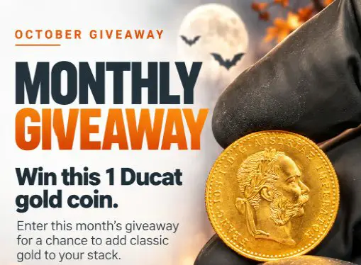 Investor Crate Precious Metals October Giveaway - Win an Austrian 1 Ducat Gold Coin