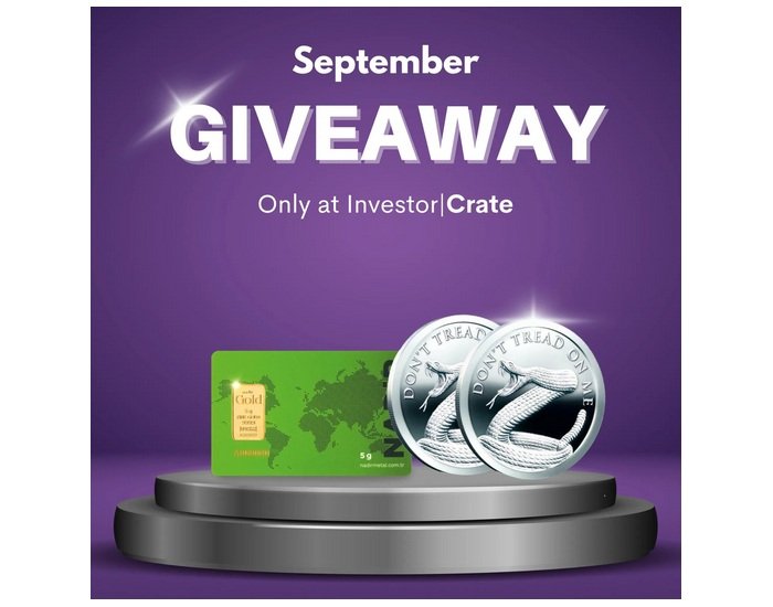 InvestorCrate September Giveaway - Win A Mini Gold Bar & Silver Coins