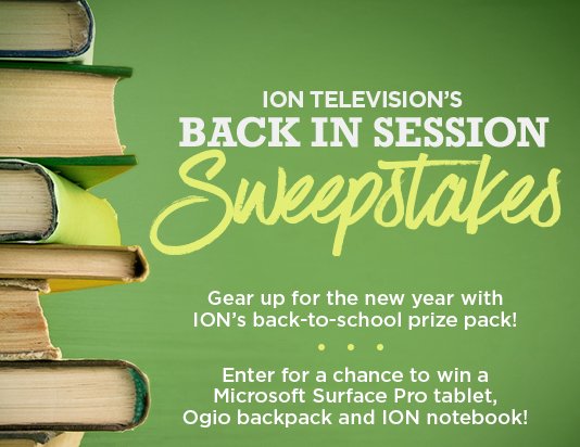 ION Television Back In Session Sweepstakes