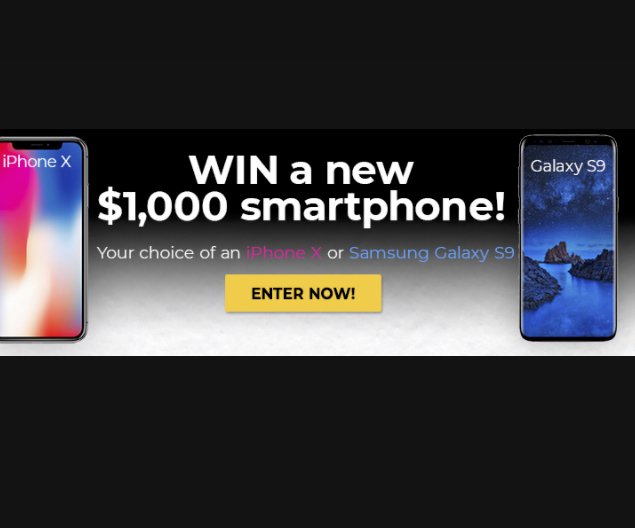 iPhone X or Samsung Galaxy S9 Sweepstakes