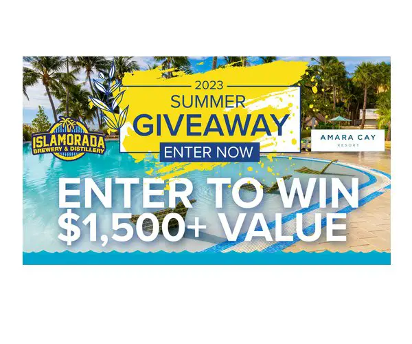 Islamorada Beverages  Amara Cay Resort Summer Giveaway - Win A 2-Night Getaway To Amara Cay Resort