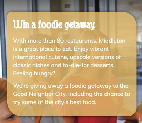 It's Tastier Here Sweepstakes