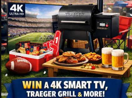 Jack’s Tailgating Sweepstakes 2026 – Win a Smart TV, Traeger Grill & More