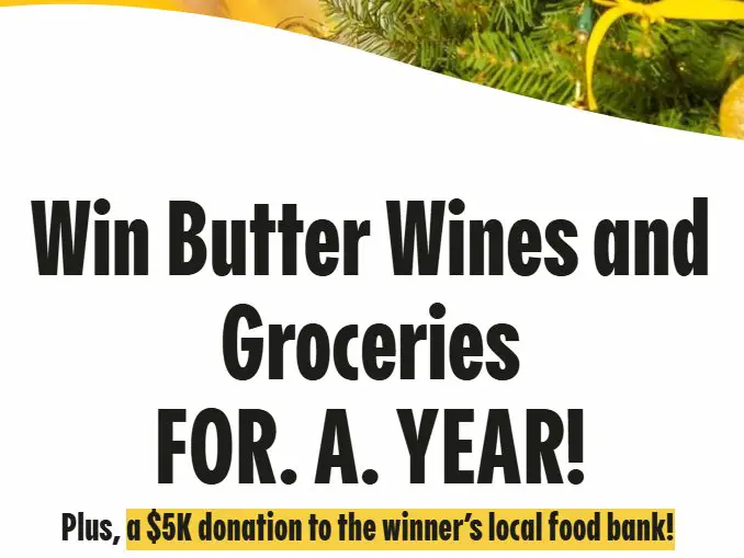 JaM Cellars Free Groceries and Butter Wine For A Year Sweepstakes - Win Free Groceries For A Year & More!