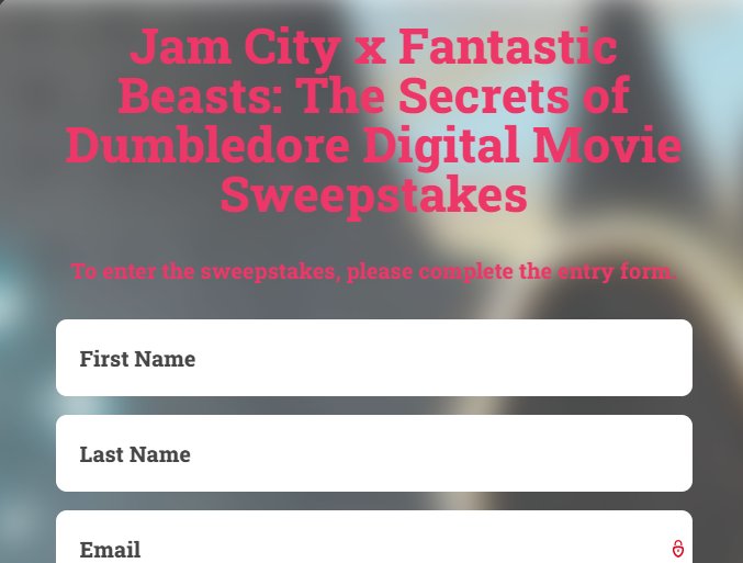 Jam City Fantastic Beasts The Secrets of Dumbledore Sweepstakes - Win A Fantastic Beasts Digital Movie