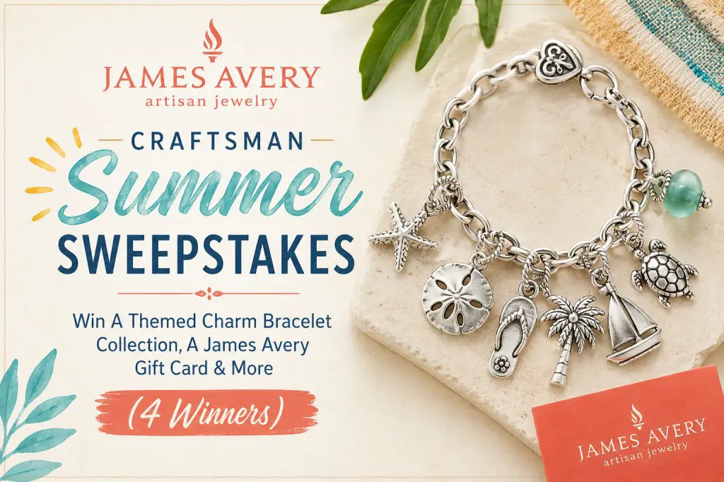 James Avery Craftsman Summer Sweepstakes - Win A Themed Charm Bracelet Collection, A James Avery Gift Card & More (4 Winners)