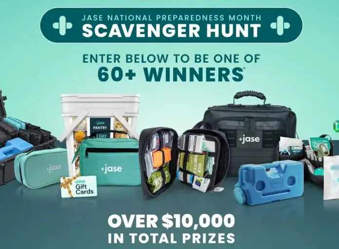 Jase National Preparedness Month Sweepstakes - Over $10,000 In Prizes; 61 Winners