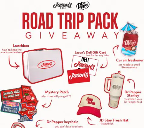 Jason’s Deli Road Trip Pack Giveaway - Win $50 Gift Card, Lunch Box, Car Cooler & More (5 Winners)