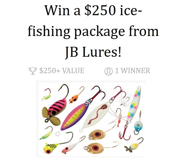 JB Lures Ice-Fishing Giveaway - Win A $250 Ice Fishing Package