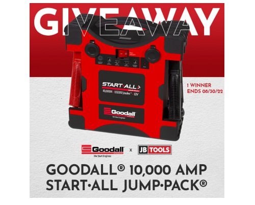 JB Tools Giveaway - Win a Goodall® Jump Pack with Accessories