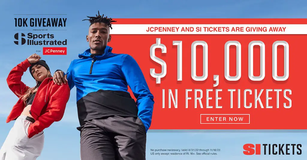 JC Penny SITickets $10,000 Free Tickets Giveaway